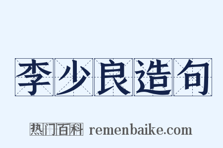 李少良造句是什么意思的图片